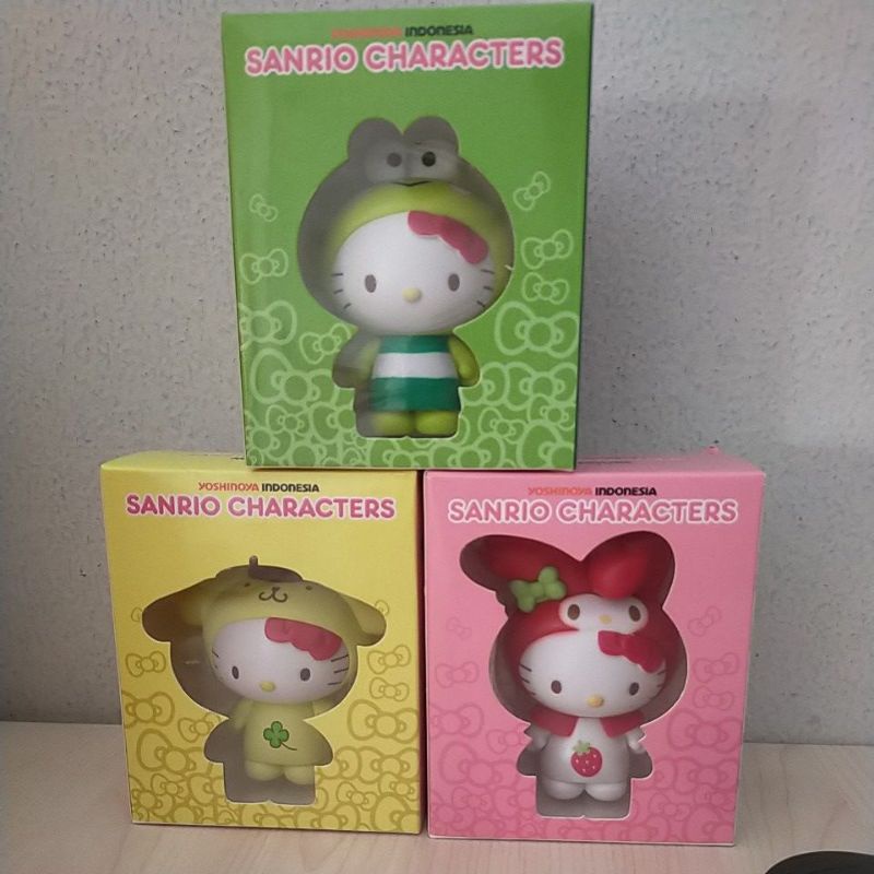 Yoshinoya x Sanrio Character Mini Figure Original Sanrio My Melody, Keroppi, Pom Pom Purin