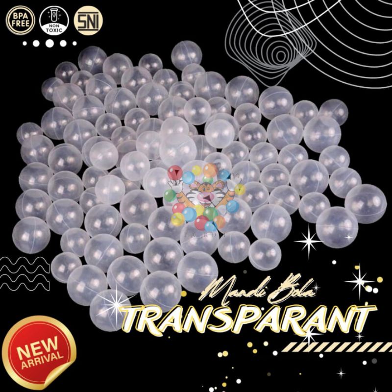 Mandi Bola Anak Transparant Clear High Quality LDPE PETLIN ORI