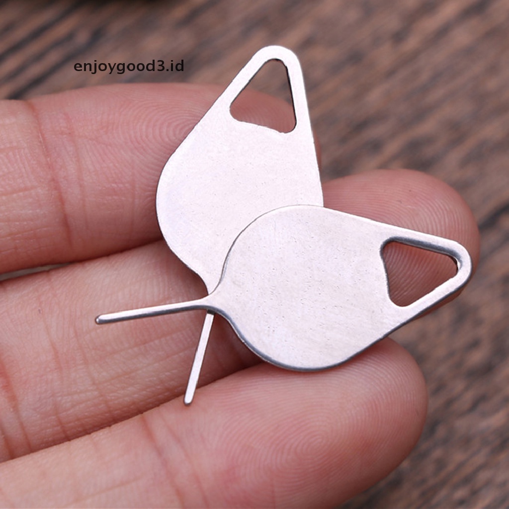 10 Pcs Alat Kunci Pin Eject Bahan Stainless Steel Untuk Baki Kartu Sim