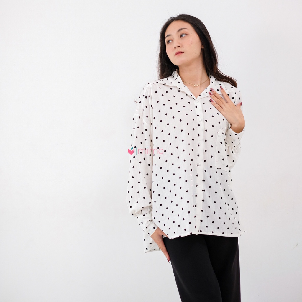 Kemeja Polka Oversized