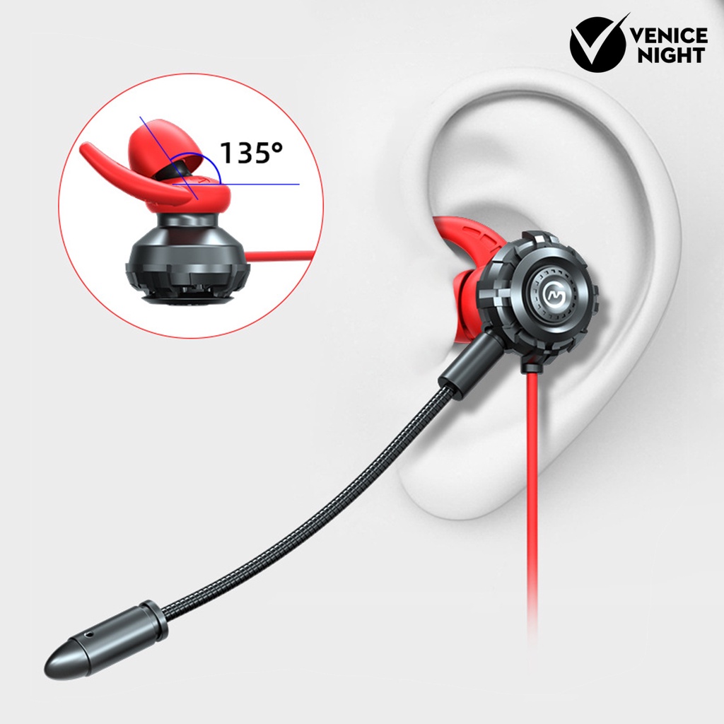 (VNEP) (Berkabel) G500 Earphone Kompatibilitas Luas Gaming Mic In-Ear Headset Noise Isolating Headphone untuk Notebook