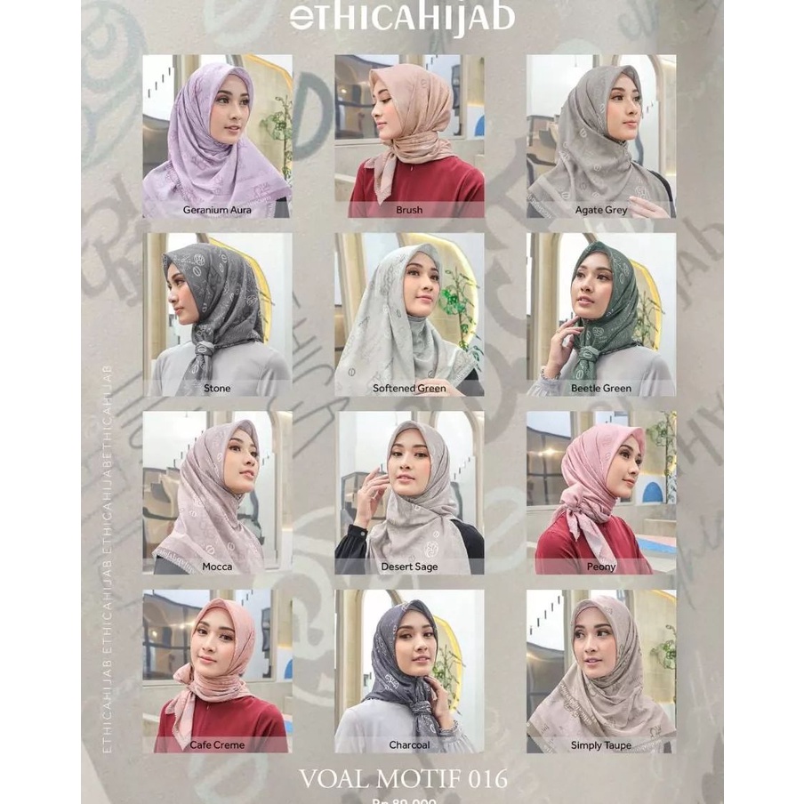 VOAL MOTIF 016 ETHICA / SEGIEMPAT MOTIF PREMIUM  TERLARIS ETHICA