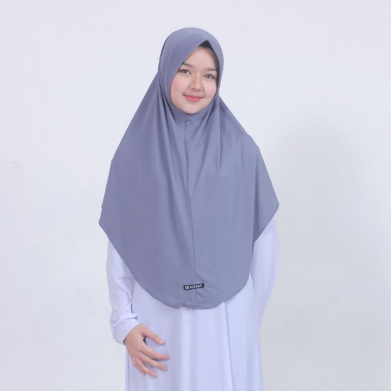 Aghnia Hijab - New Palmela Stella Jilbab/Khimar/Kerudung Instan Polos Jersey Premium