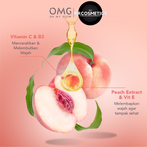 OMG Oh My Glow Peach Glowing Cream moisturizer 25gr