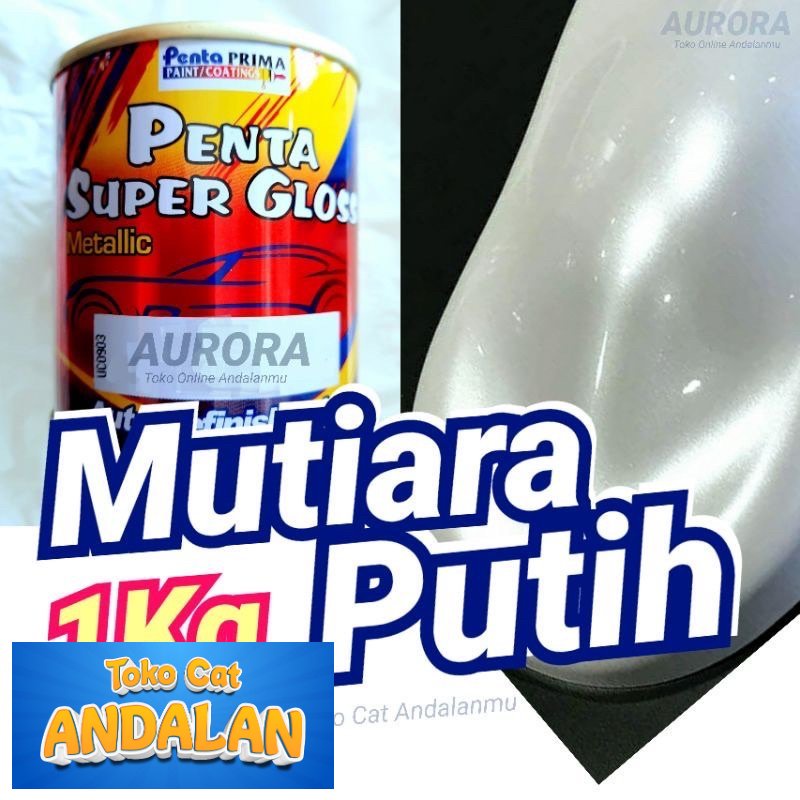 Toko Cat Andalan - Penta Super Gloss Putih Mutiara 1kg / Pearl White Toko Cat Andalan Motor dan Mobi