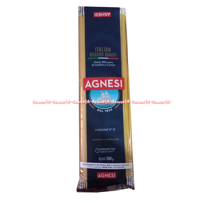 Agnesi Linguine No 10 Mie Pasta Spaghetti 500gr Mi Spageti Spageheti Noodle Italia Aggnesi Mie Panjang Lurus no.10