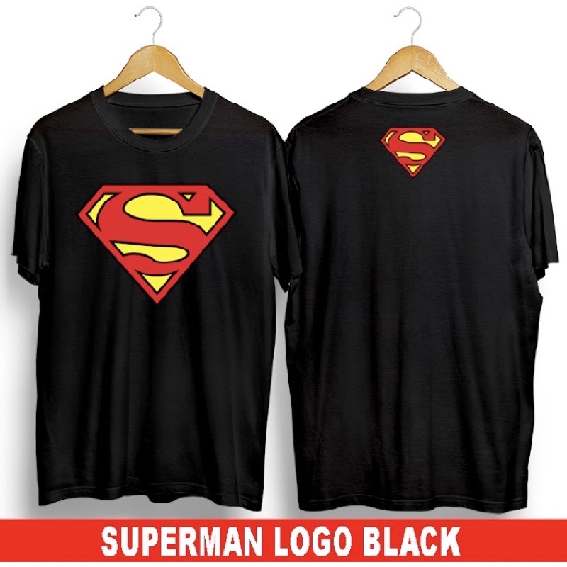 T-shirt Kaos/Baju Distro Original Superman Logo Black