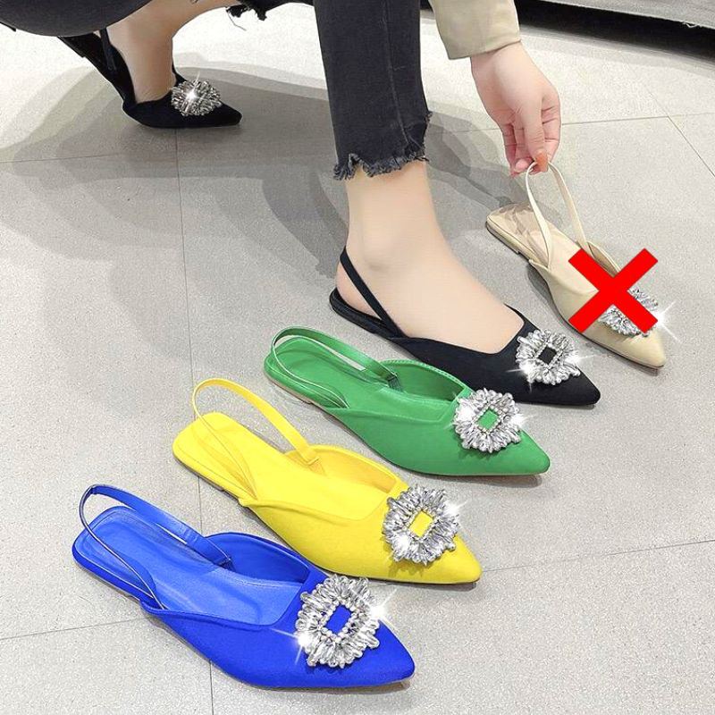 DDS1034 Sandal Slop Wanita Sandal Flat CDiamond Fashion Import Ready Jakarta Bisa COD (With Box)