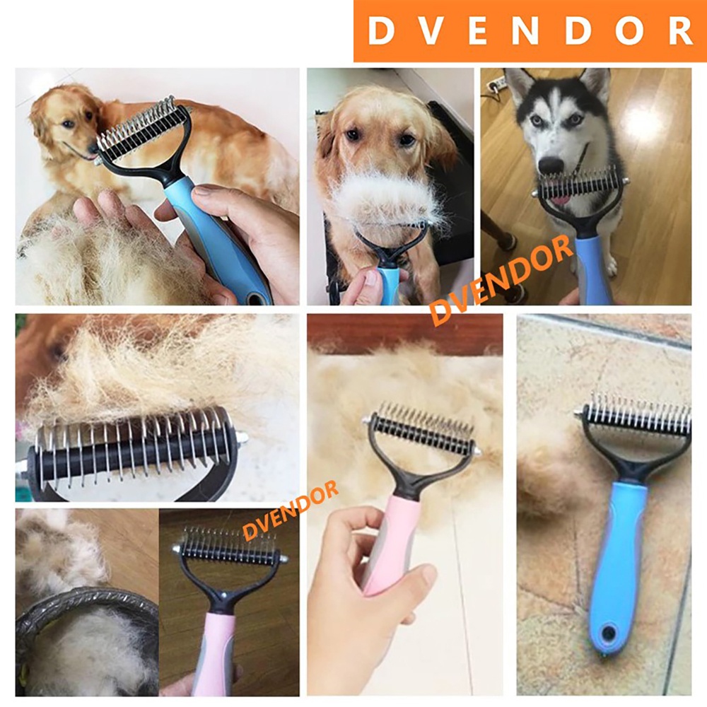 SISIR CUKUR HEWAN ANJING KUCING KNIFE SHEDDING TRIMMER KNOT COMB BRUSH GROMING DOG CAT HAIR REMOVER