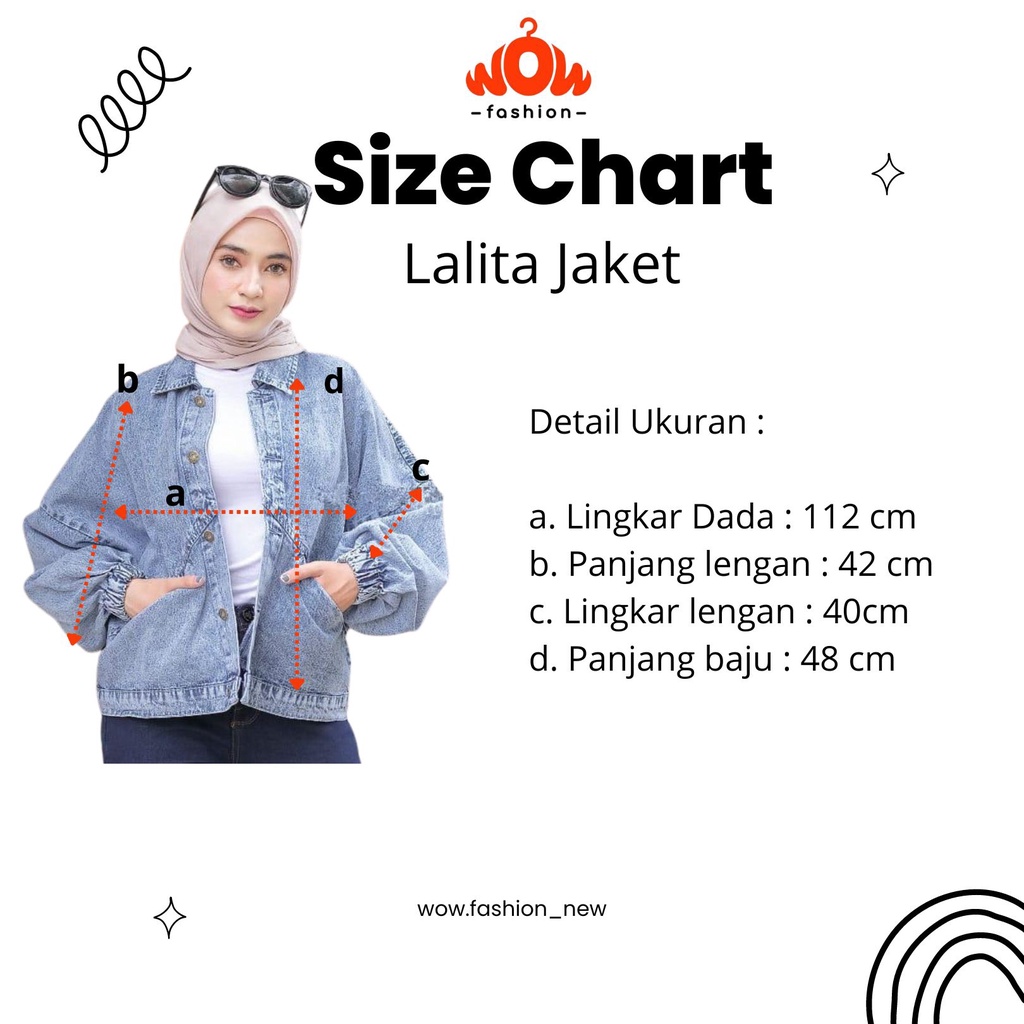 WOW-Lalita Jaket Jeans Oversize Wanita