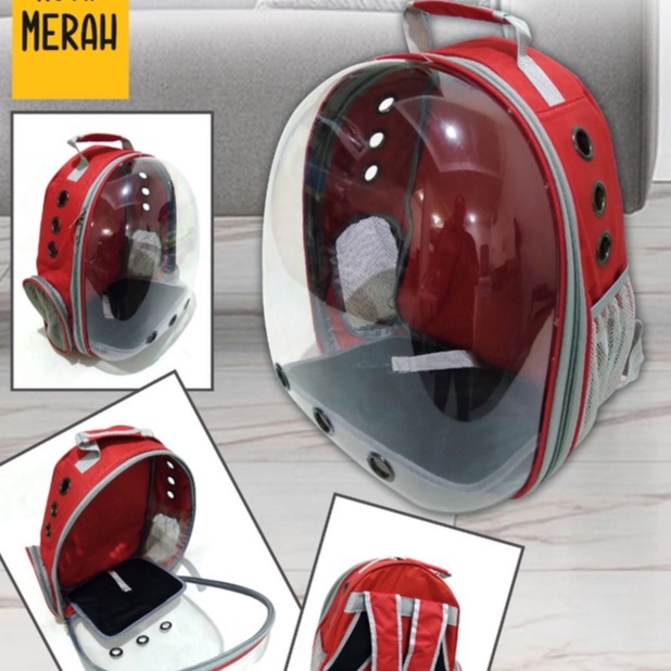 Tas Ransel Astronot Transparan Polos Anjing/Kucing Pet Bag PET-XB
