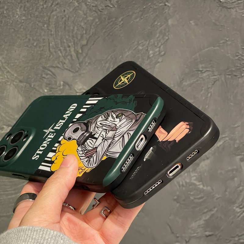 Luxury IMD Case IPhone X Xr Xs Max14Plus14+Ip Apple Iphone11 12 13 14 Pro Max Sarung Silikon Wanita Casing Ponsel Stone Island