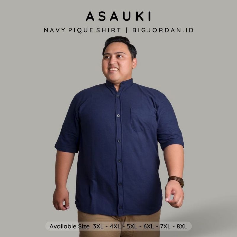 Kemeja Pique Jumbo Big Size xxxl xxxxl Kemeja Polos Oversize 6xl 7xl 8xl