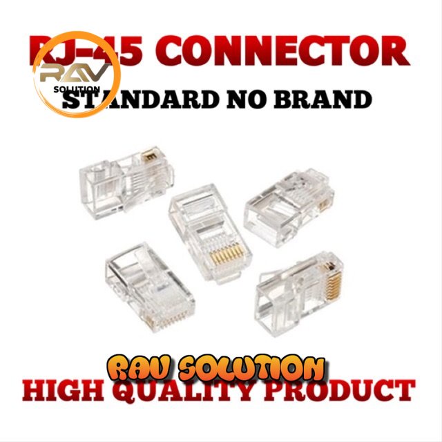 RJ-45 CONNECTOR LAN ECERAN ( CAT 5 / 5E dan CAT 6 )