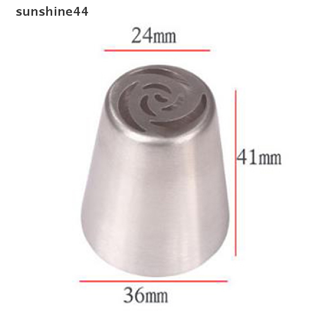 Sunshine Set Spuit Piping Rusia Bahan Stainless Steel Untuk Dekorasi Kue