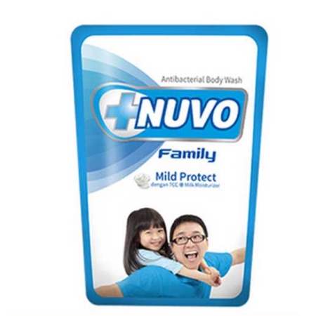 NUVO FAMILY LIQUID ANTI BACTERIAL SABUN MANDI CAIR 60 ml BODY WASH POUCH