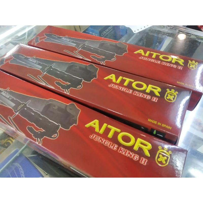 Pisau AITOR JUNGLE KING 2 Berburu Outdoor Camping Peralatan Survival