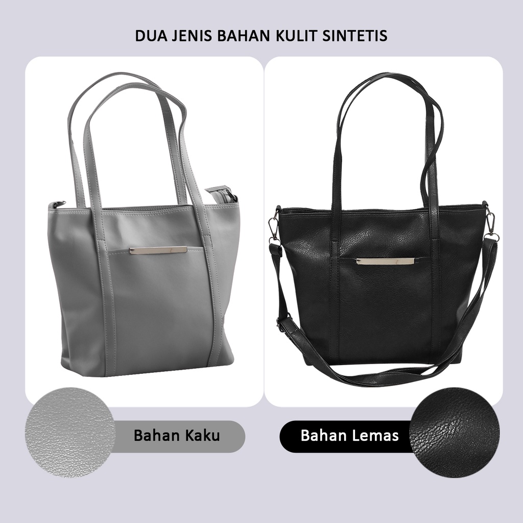 Totebag tas wanita kulit sintetis tas selempang wanita kekinian