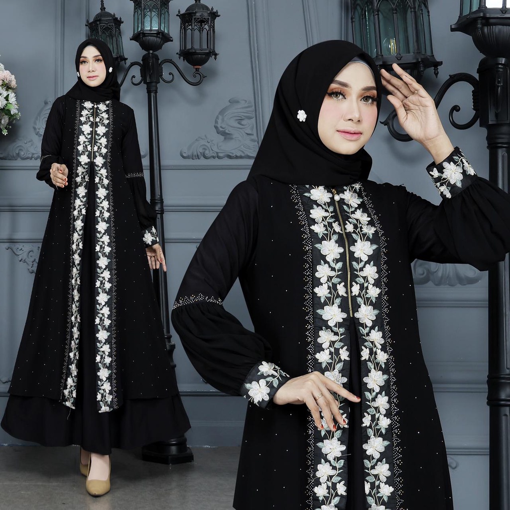 Unna_Store.2019 /Abaya Kaftan Turkey Premium Quality Fashion Mewah Hitam Wanita Dewasa Elegan Modern