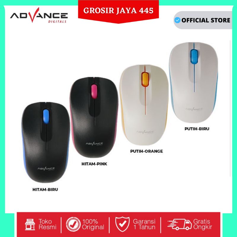 Mouse Wireless W10 Kursor Akurat Cocok untuk PC Laptop Original - Garansi 1 Tahun advance