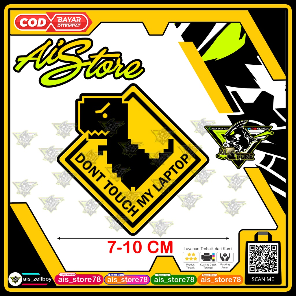 Stiker Dont Touch My Laptop