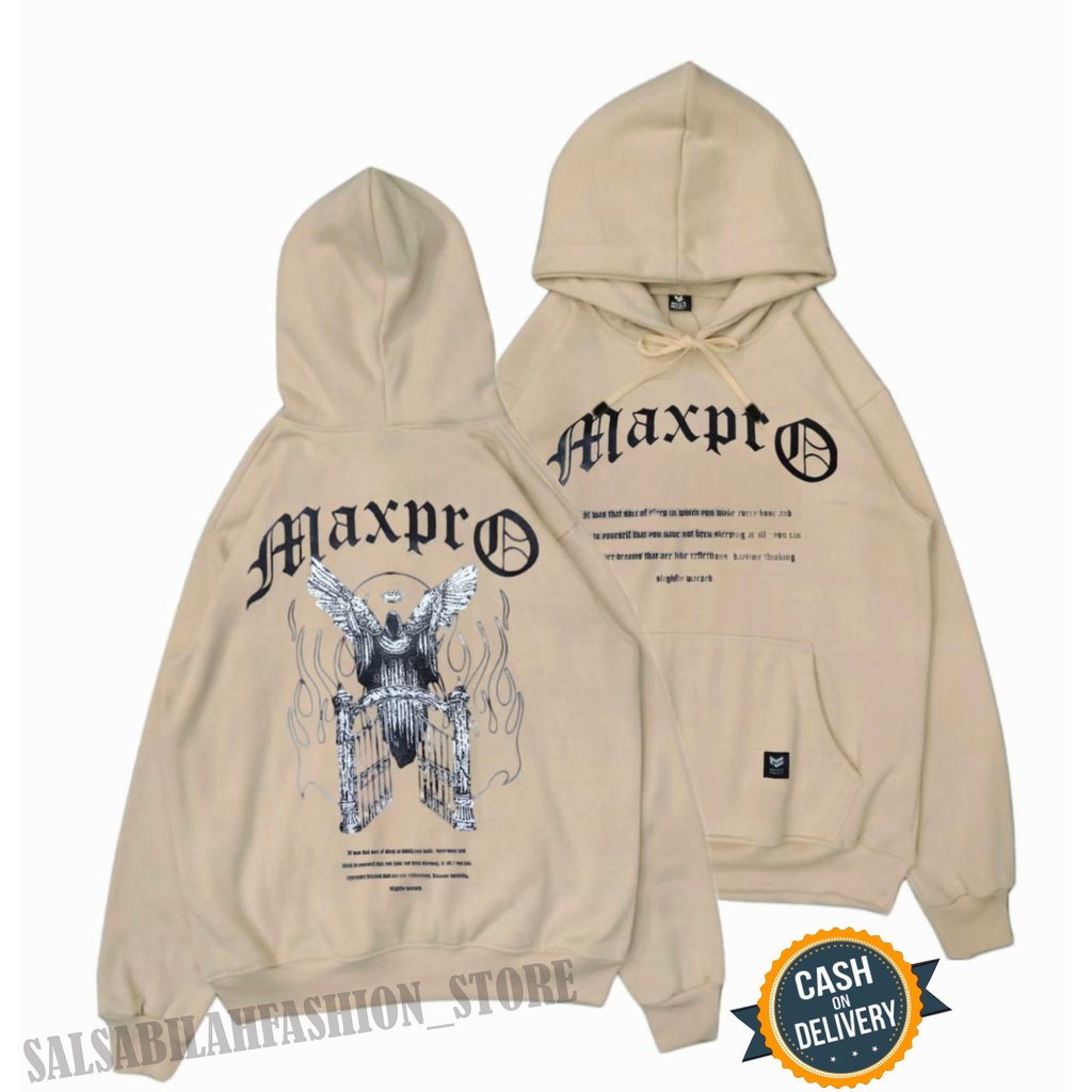 MAXPRO Jaket Sweater Distro - Sweater Hoodie Pria Dan Wanita Flece Tebal Hoodie Maxpro Guardian Angel