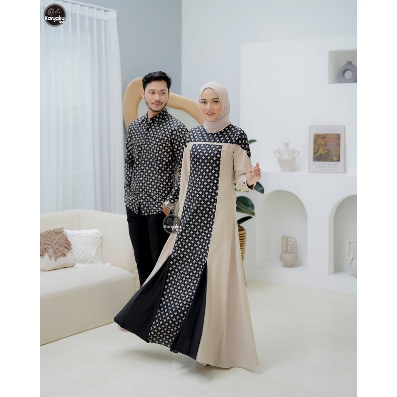 COUPLE GAMI PREMIUM BATIK KEMEJA PANJANG GAMIS WISUDA GAMIS KONDANGAN LAKSHITA TERBARU KARYAKU [BISA
