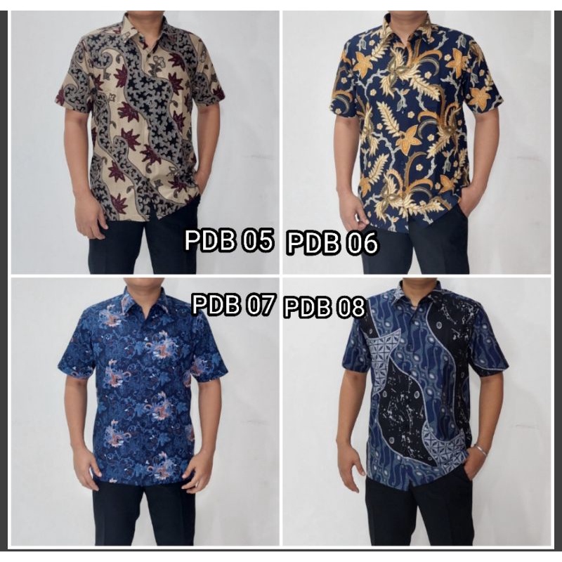 K4 Baju Batik Kotak Pria Murah Bagus Katun Diskon Hem Laki Motif Pesta Kerja Formal Salur Kotak