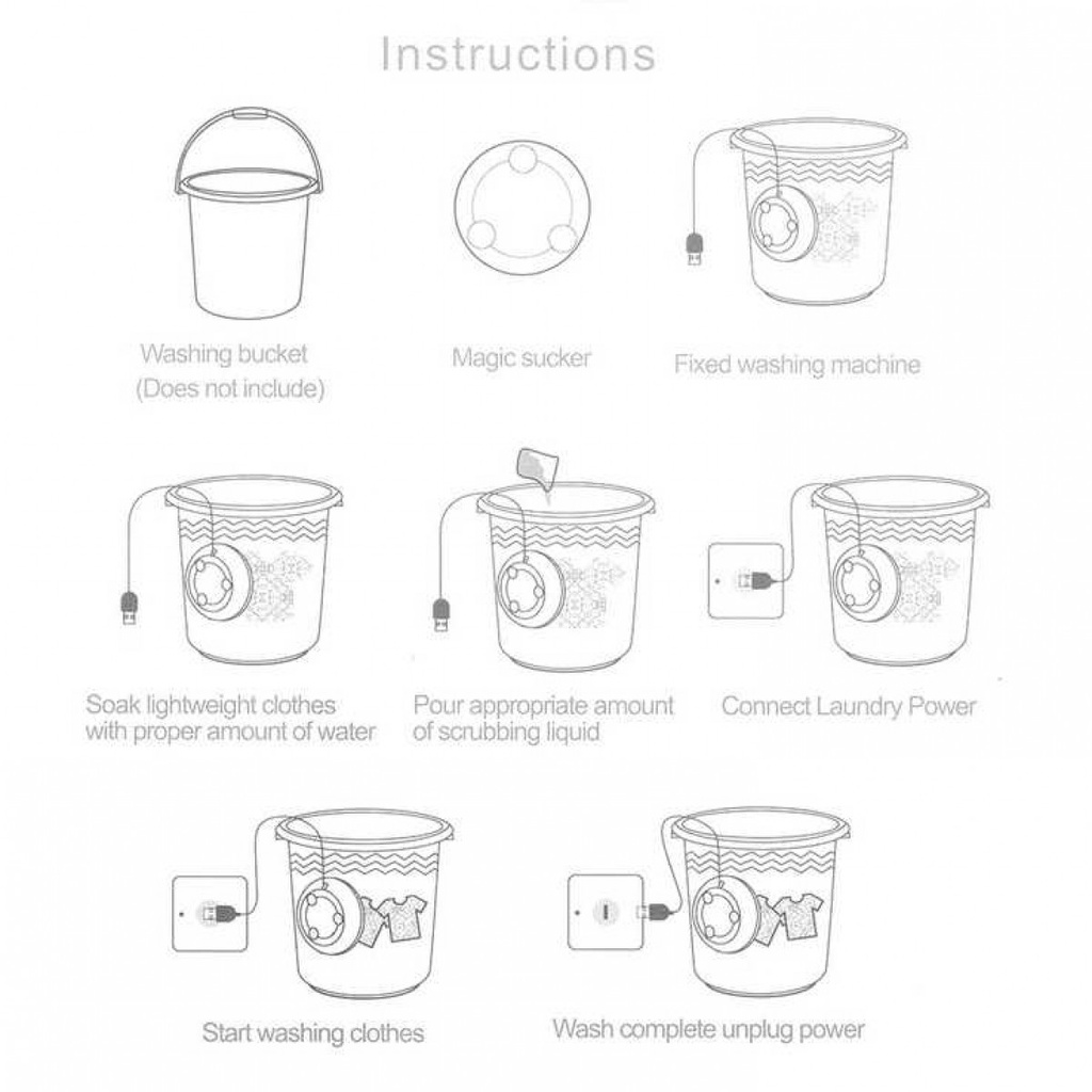 Mesin Cuci Mini Portable Washing Machine Ultrasonic 200 RPM