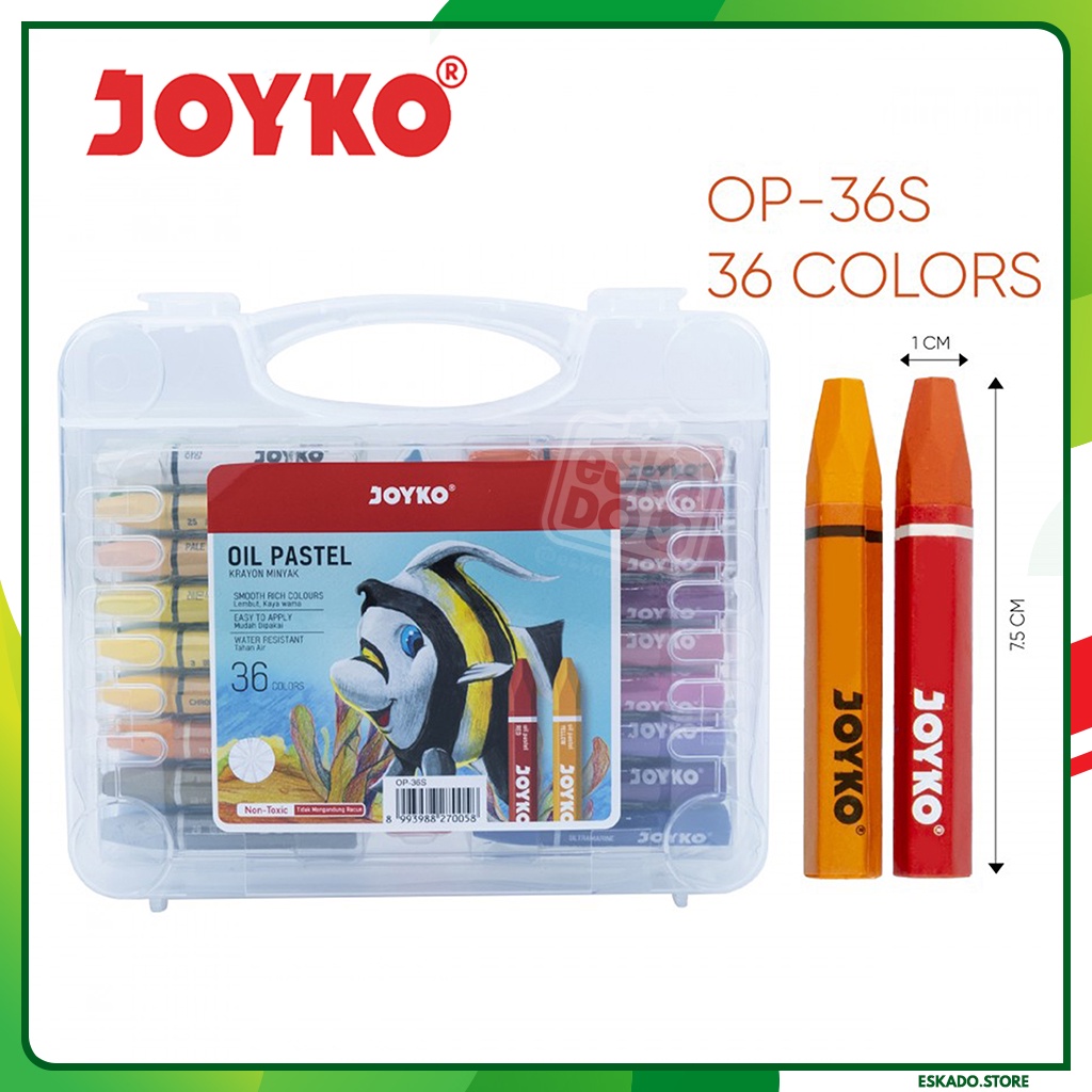 Crayon Titi / Joyko 36 warna / Krayon Minyak / Oil Pastel OP-36S