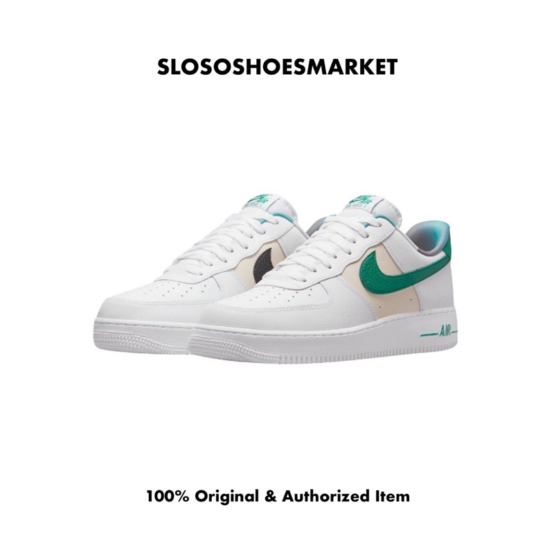 Nike Air Force 1 Low EMB White Malachite - 100% Original / RESMI