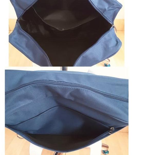 tas sekolah jepang japan school bag navy blue cosplay tas bahu jinjing - Hitam