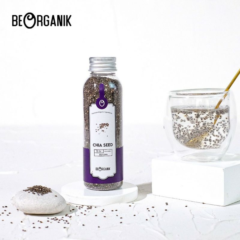 Chia Seed BEORGANIK 200gr &amp; 70gr - Biji-bijian Chia Beorganic Premium Organic Ingredients - Original 100% Be Organik Be Organic