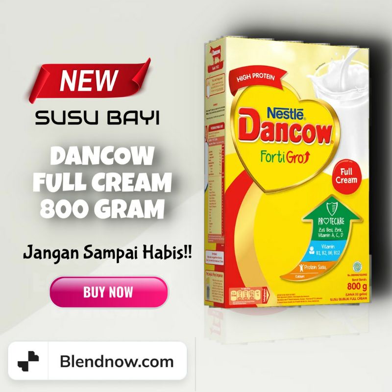 Jual Susu Dancow Full Cream Forti Gro 800 Gr Original Shopee Indonesia 3832