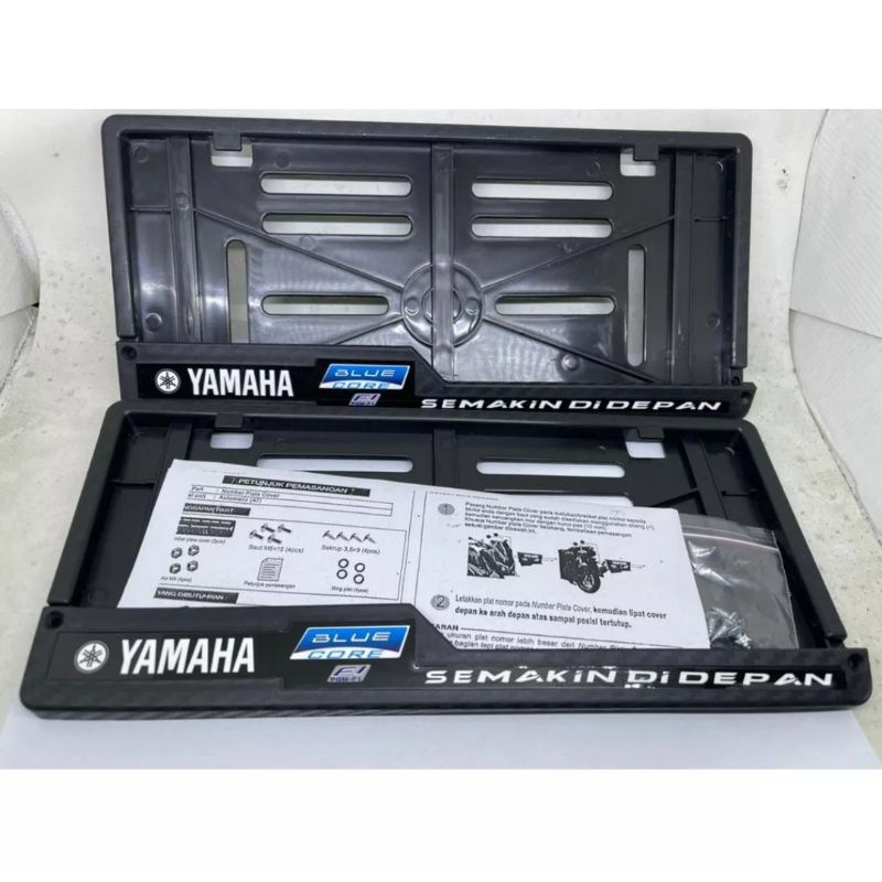 Dudukan Plat Nomor Motor Yamaha Logo Blue Core F1 - Cover Plat Motor Yamaha Universal