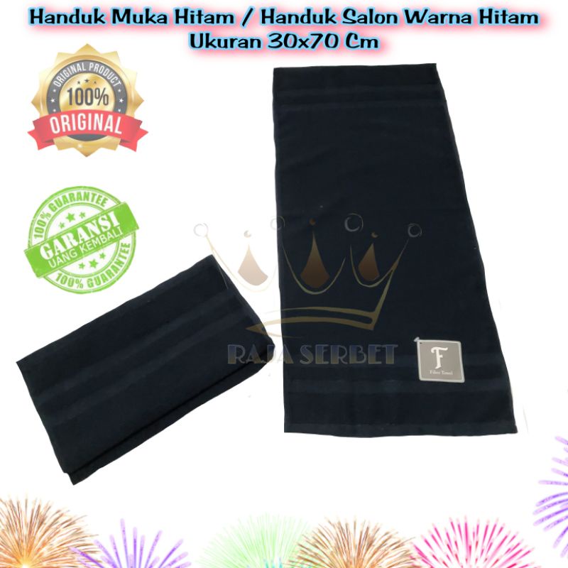 Handuk Salon Warna/Hitam Microfiber/Handuk babershop Ukuran 30x70 cm / Handuk Hitam katun uk 35x70 cm