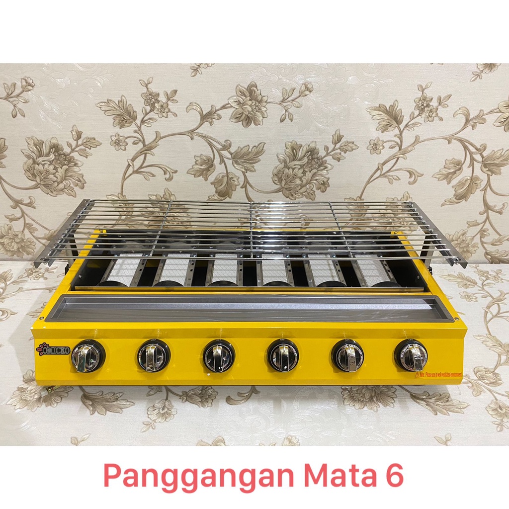 Kompor Panggangan Sosis 6 Tungku/BBQ Grill Omicko