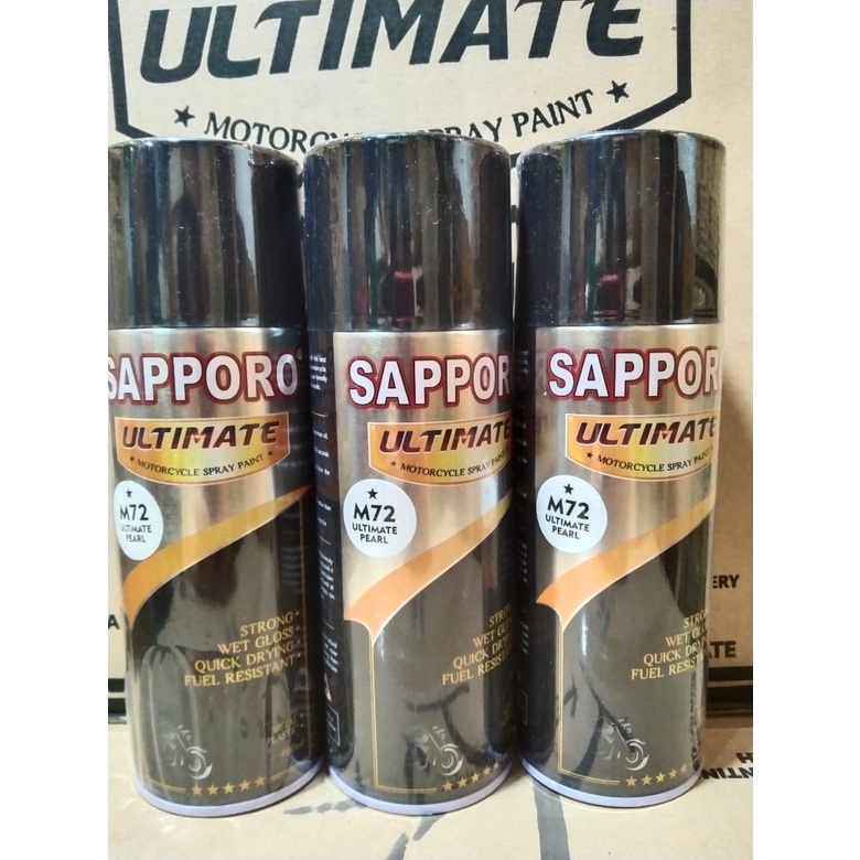 cat spray pilok pilox cat semprot sapporo ultimate saporo ultimate m72 ultimate pearl 400ml mutiara putih pearl white