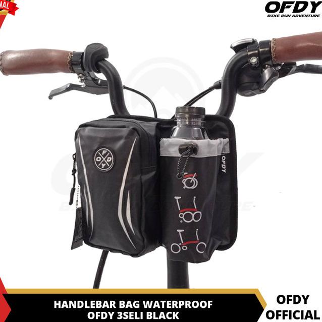 Tas Sepeda Stang Seli Handlebar Sepeda Lipat - 3Seli Hitam