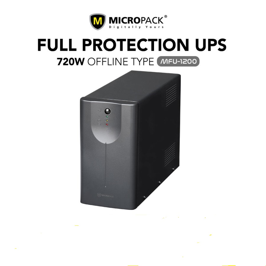 Micropack UPS Anti petir 1200VA / 720WATT Battery 7 Ah (MFU-1200)
