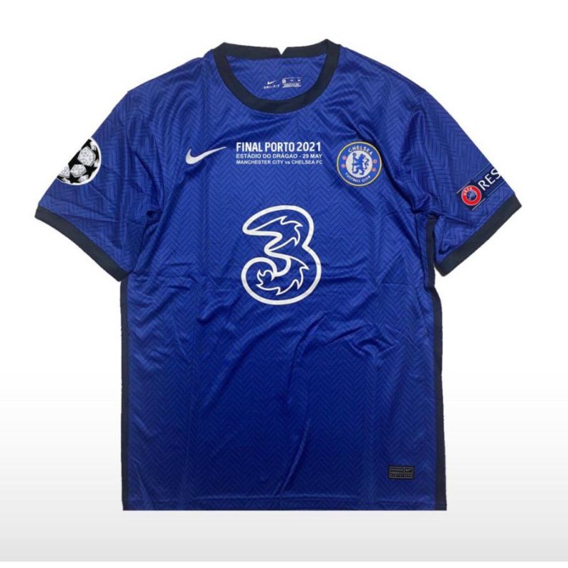 JERSEY CHELSEA FC FINAL CHAMPIONS LEAGUE PORTO HOME 2020/21 FULL PATCH+MTD