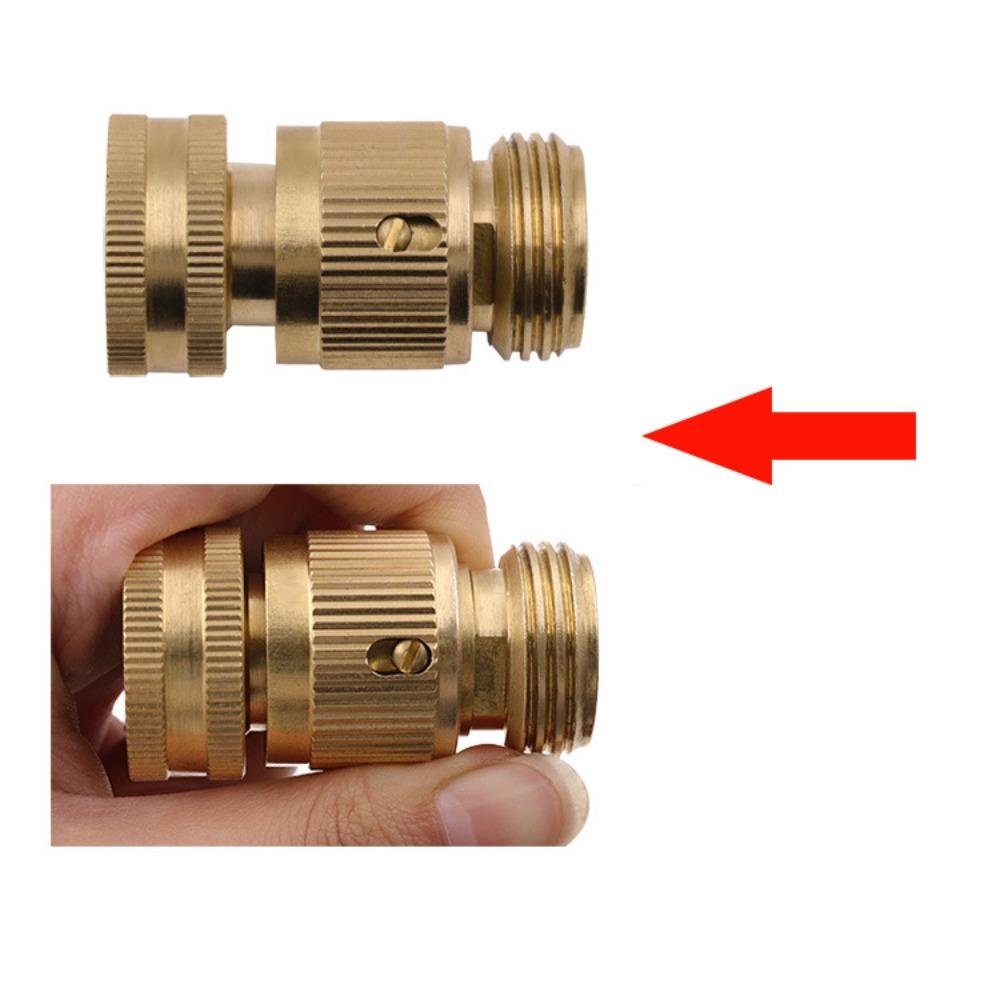 Populer Male Female Quick Connector Taman Adaptor Kuningan Tahan Lama