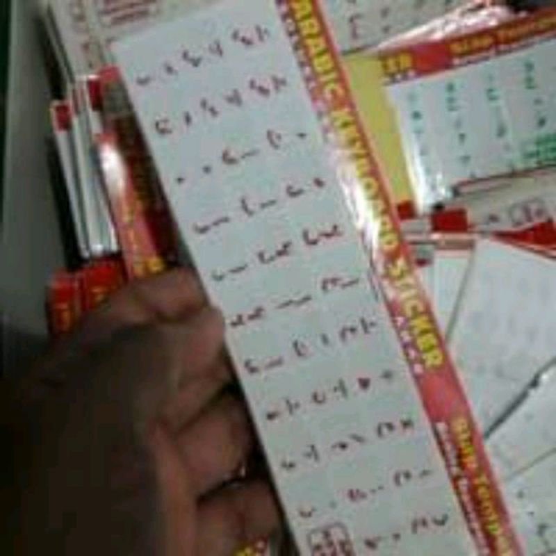 Stiker keyboard arab Laptop dan notebook bening transparan