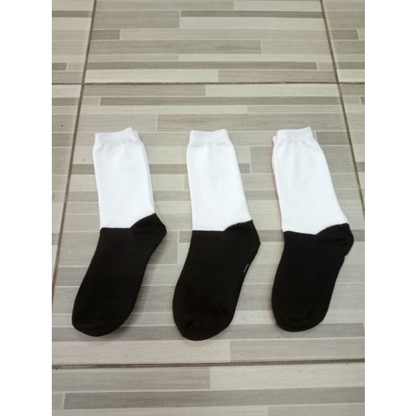KAOS KAKI SEKOLAH PUTIH TELAPAK HITAM  SD & SMP & SMA ( COMPUTER YSI )