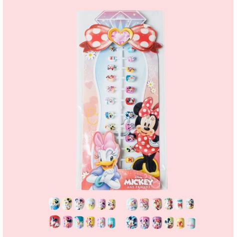 GrosirMart Stiker Kuku Palsu Anak isi 24pcs Karakter Frozen Mickey Sofia Princess