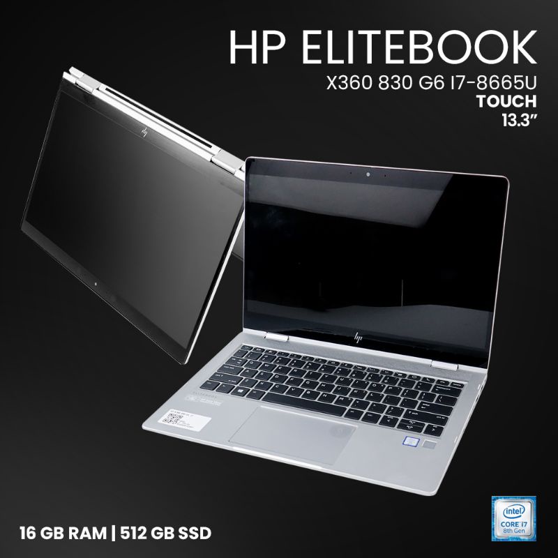 HP EliteBook X360 830 G-6 i7 8665U 16GB 512GB 13.3FHDTouchscreen (Bekas Grade A)