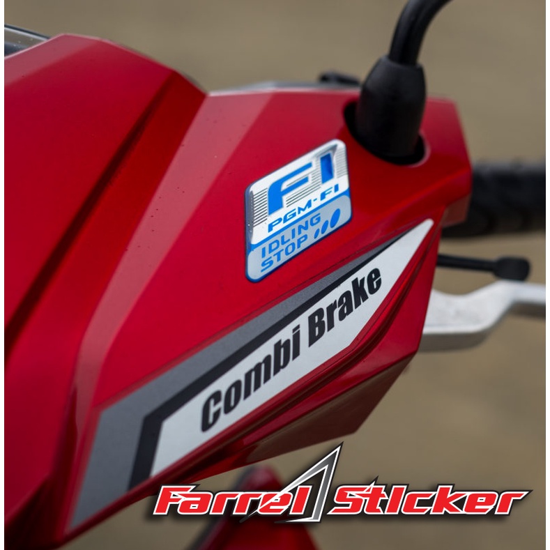 stiker timbul sticker 3d honda FI idling stop beat vario