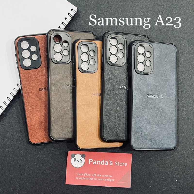 Leather Case Samsung A23 Softcase Kulit Elegan Casing Slim Fit