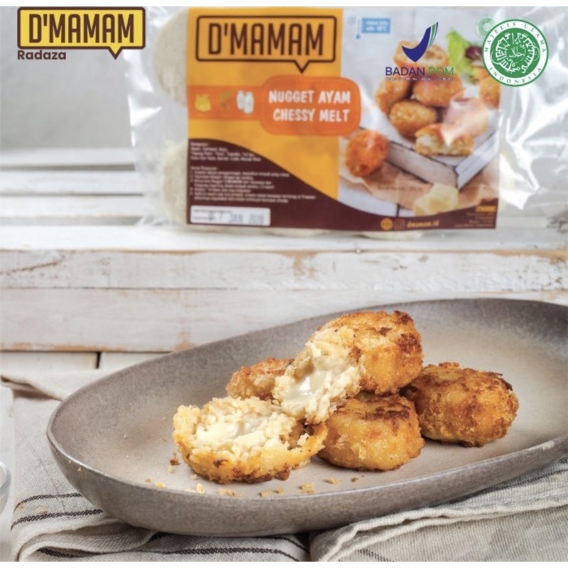 

Dmamam Nugget ayam Cheesy Melt No Msg, Halal, BPOM 250gr