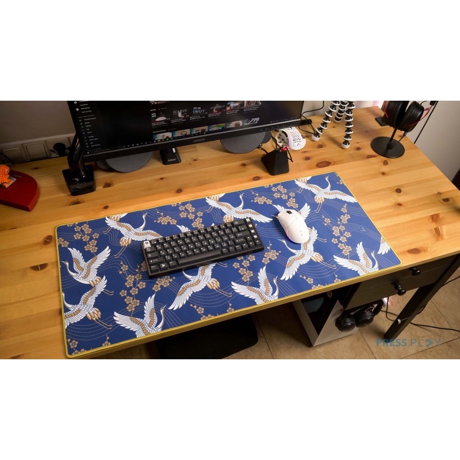 Press Play Edo Washi Tancho Series Gaming Mousepad Deskmat